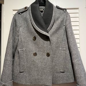 J Crew Stadium Cloth cropped wool pea coat size 6